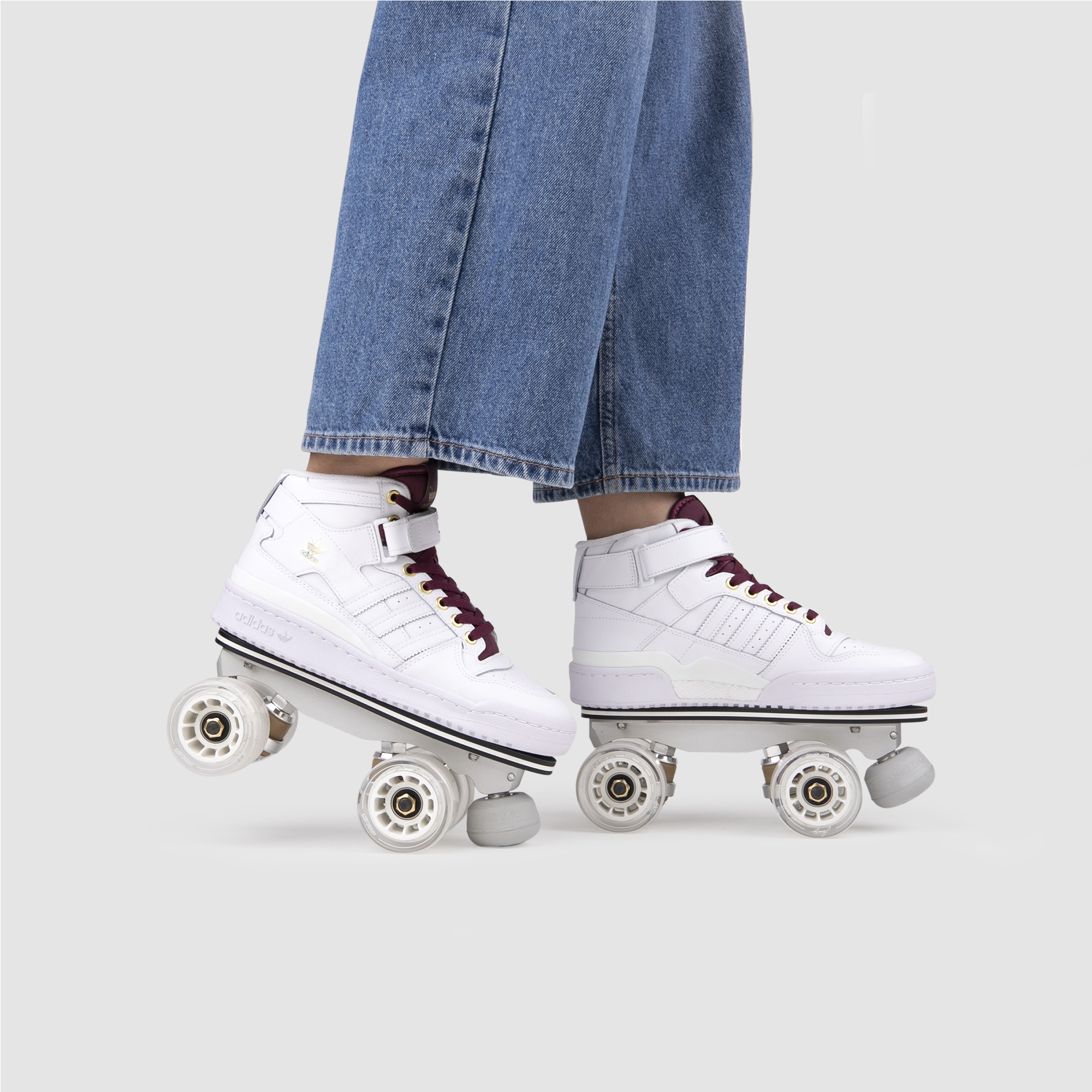 shoes with roller skates on the bottom