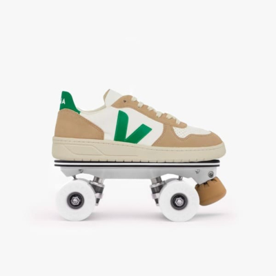 ROLLERS DéTACHABLES VEJA V-10 - BLANC EMERAUDE 