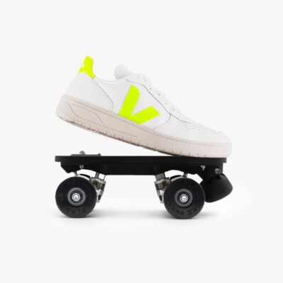 DETACHABLE ROLLER SKATES VEJA V-10 - WHITE JAUNE