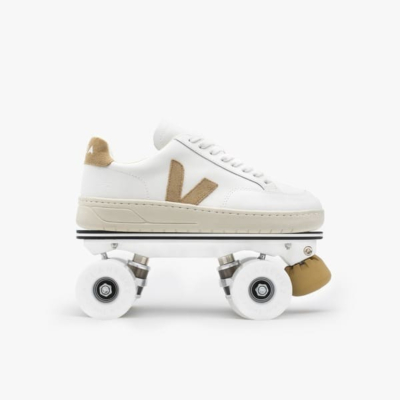 DETACHABLE ROLLER SKATES VEJA V-12 - WHITE DUNE