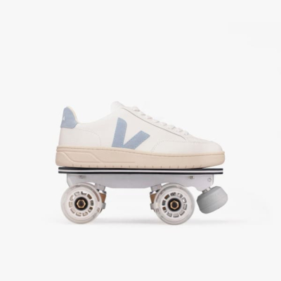 DETACHABLE ROLLER SKATES VEJA V-12 - WHITE STEEL