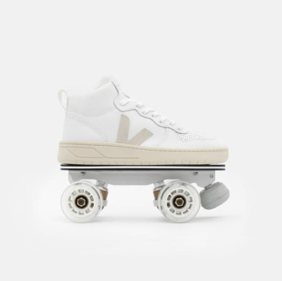 DETACHABLE ROLLER SKATES VEJA V-15 - WHITE NATURAL