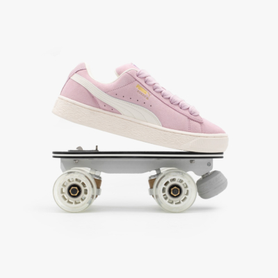 ROLLER DETACHABLES PUMA SUEDE XL - PINK WHITE