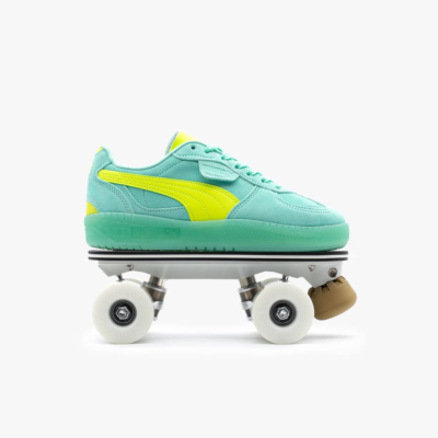 DETACHABLE ROLLER SKATES PUMA PALERMO LOW - TURQUOISE LIME