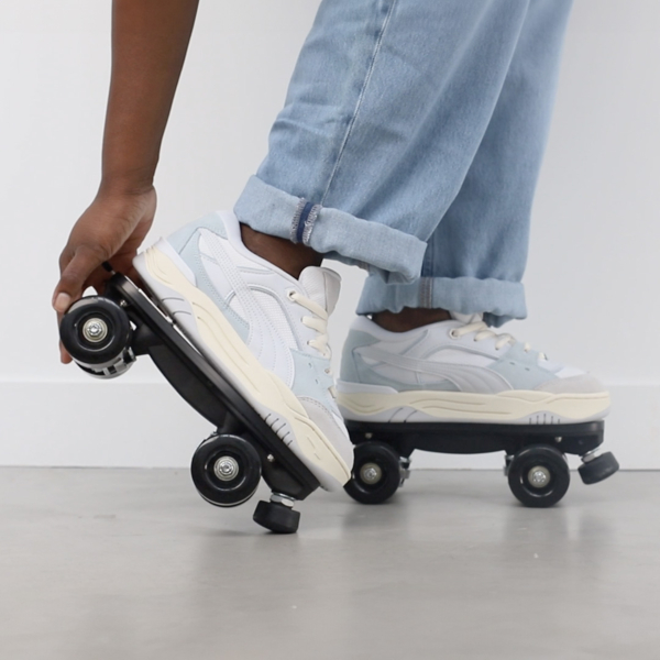 DETACHABLE ROLLER SKATES PUMA SUEDE XL - PINK WHITE